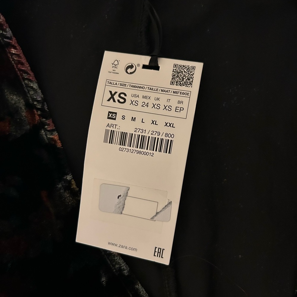 XS velvet Zara mini